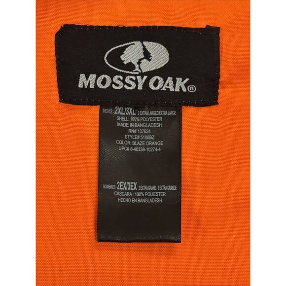 Mossy Oak Blaze Orange Upland Vest 2XL / 3XL Bird Deer Hunting Construction New - Picture 7 of 8